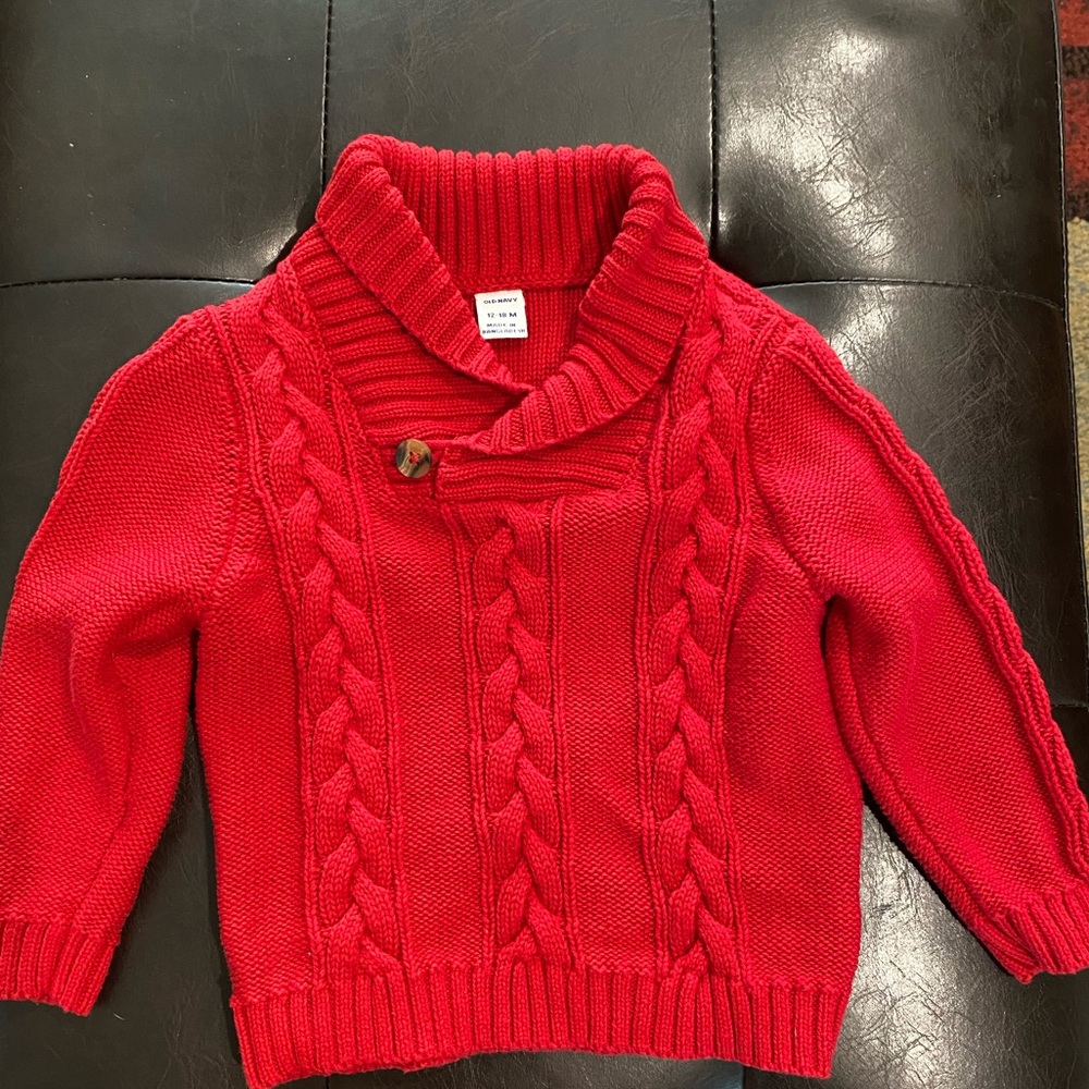 Old Navy Shawl Collar Sweater 12-18 months
